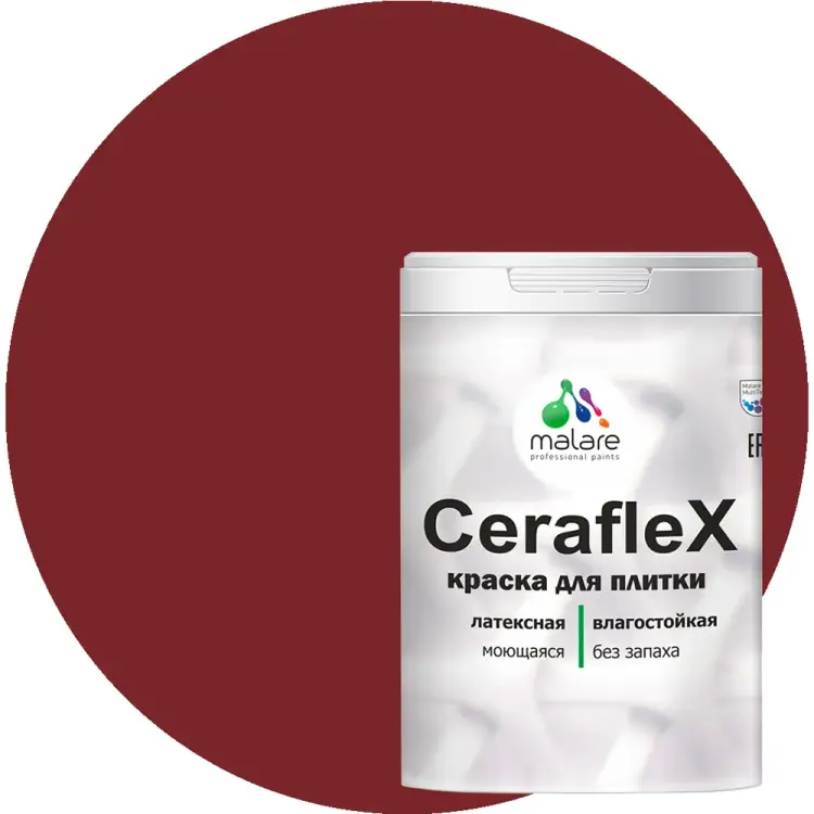 Латексная краска для кафельной и керамической плитки MALARE Ceraflex 2036755006408 Латексная краска для кафельной и керамической плитки MALARE Ceraflex 2036755006408
