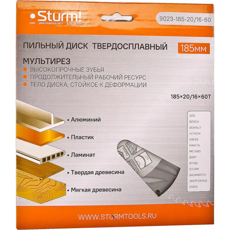 Пильный диск Sturm 9023-185-20/16-60