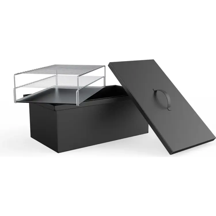 Двухъярусная коптильня GRILLUX Smoky Proof BLACK ВЗР1581-01 Двухъярусная коптильня GRILLUX Smoky Proof BLACK ВЗР1581-01