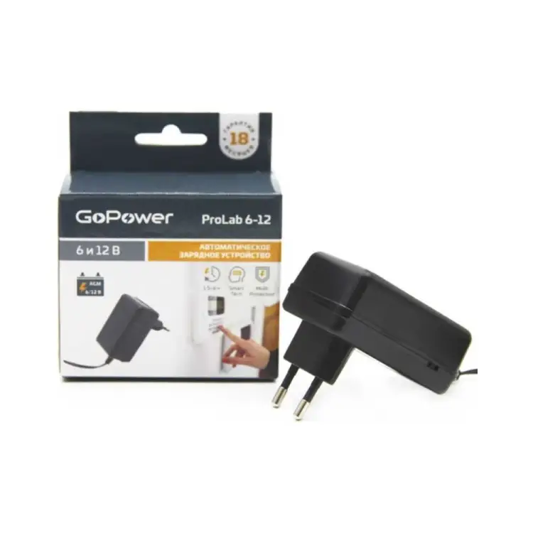 Зарядное устройство для свинцово-кислотных аккумуляторов 6 и 12V GoPower ProLab 6-12 00-00015352 Зарядное устройство для свинцово-кислотных аккумуляторов 6 и 12V GoPower ProLab 6-12 00-00015352