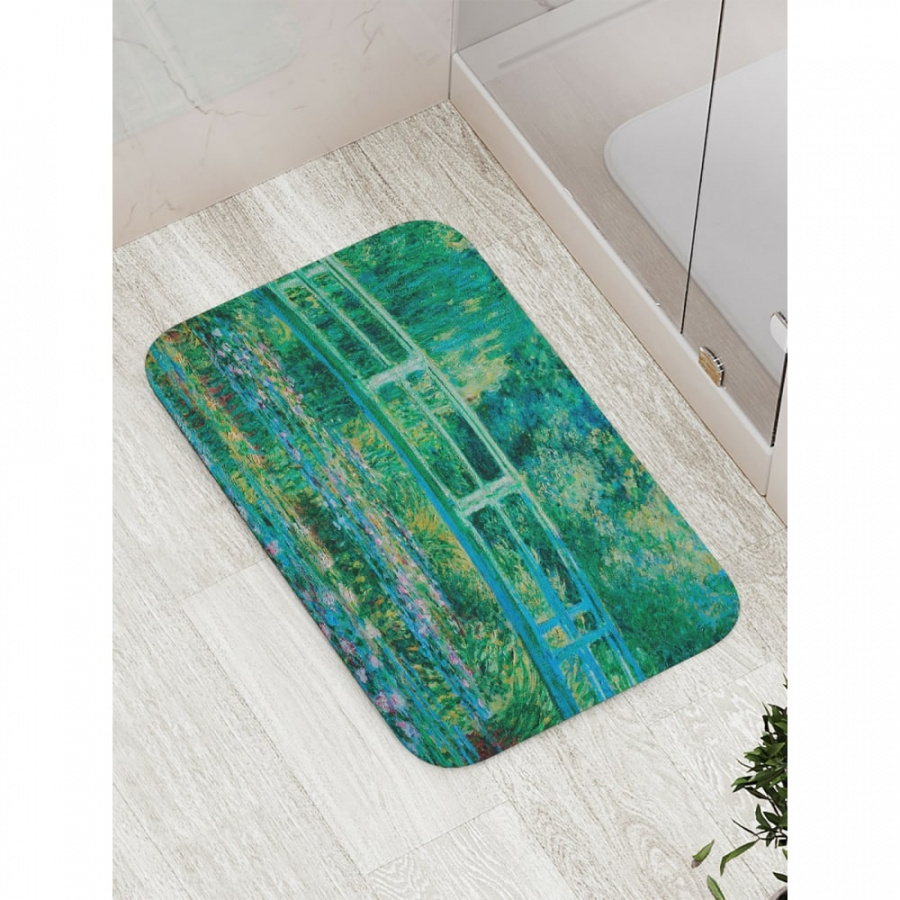 Противоскользящий коврик для ванной, сауны, бассейна JOYARTY Пруд с кувшинками
