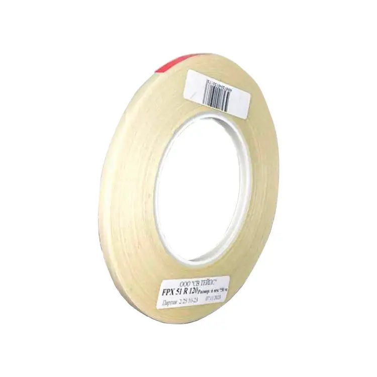 Клеепереносящая лента SV Tapes 4115 FPX 51R 120, 6 мм, 50 м, армированная полиэфирным сетчатым волокном, каучук 41156.50 Клеепереносящая лента SV Tapes 4115 FPX 51R 120, 6 мм, 50 м, армированная полиэфирным сетчатым волокном, каучук 41156.50