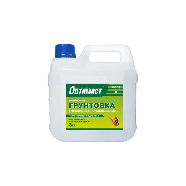 Акриловая грунтовка для наружных и внутренних работ ОПТИМИСТ G103 OPG012