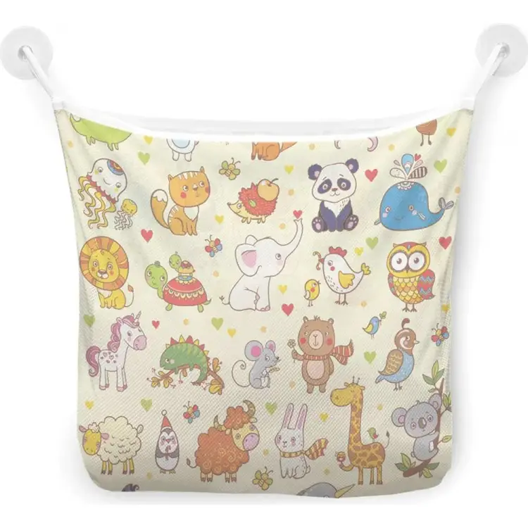 Настенная сетка-органайзер для ванной для игрушек JOYARTY Серая карта tgb_29154