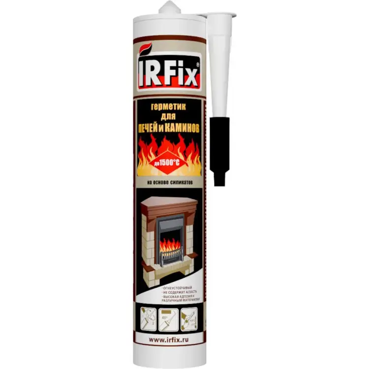 Герметик для печей и каминов IRFIX +1500 High Temperature Sealant 20015