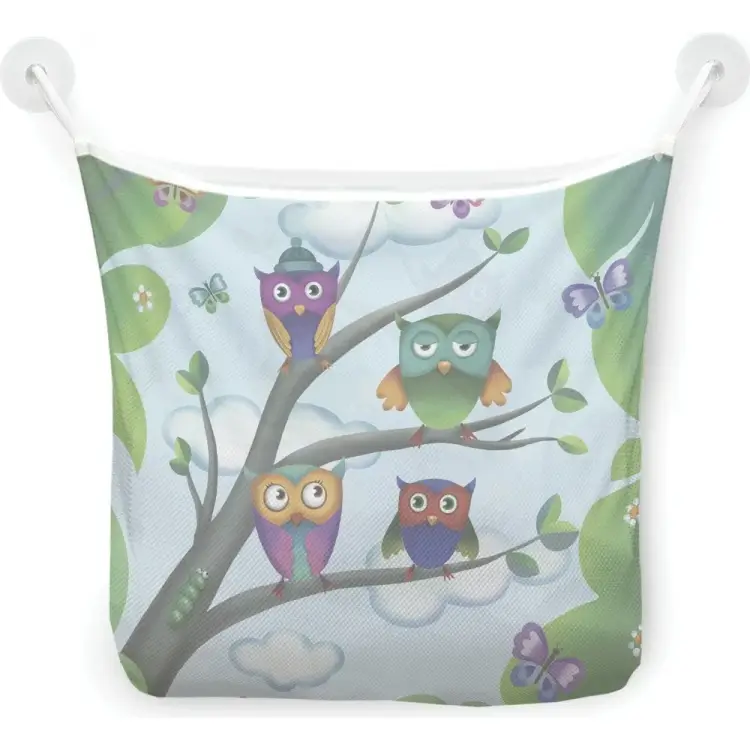 Настенная сетка-органайзер для ванной для игрушек JOYARTY Совы на ветках tgb_378651