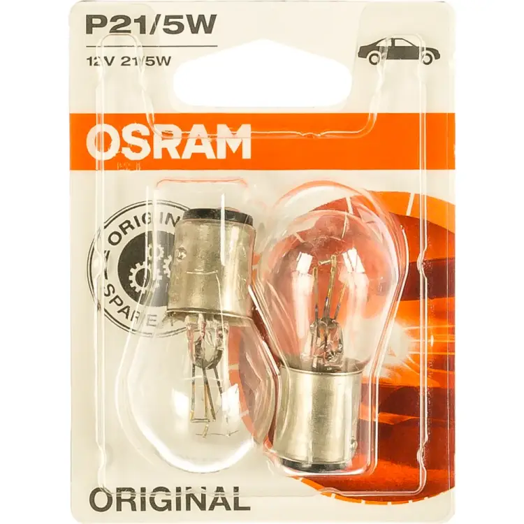 Автолампа Osram P21/5W BAY15d 12V /1/10 7528-2BL