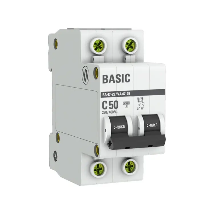 Автоматический выключатель EKF ВА 47-29 Basic mcb4729-2-50C