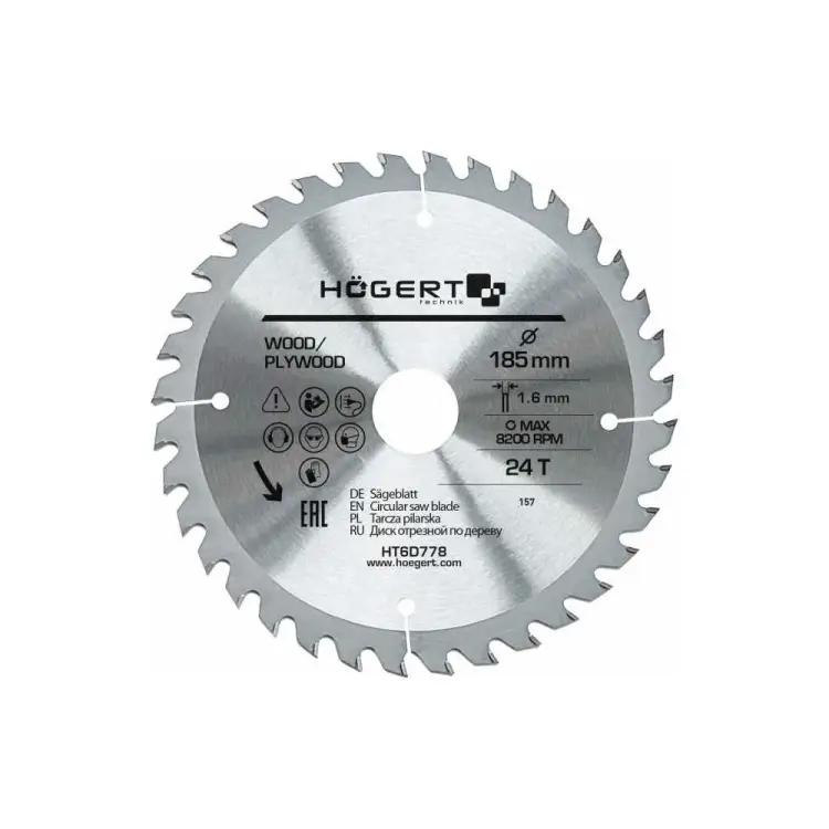 Диск пильный по дереву HOEGERT TECHNIK HT6D778