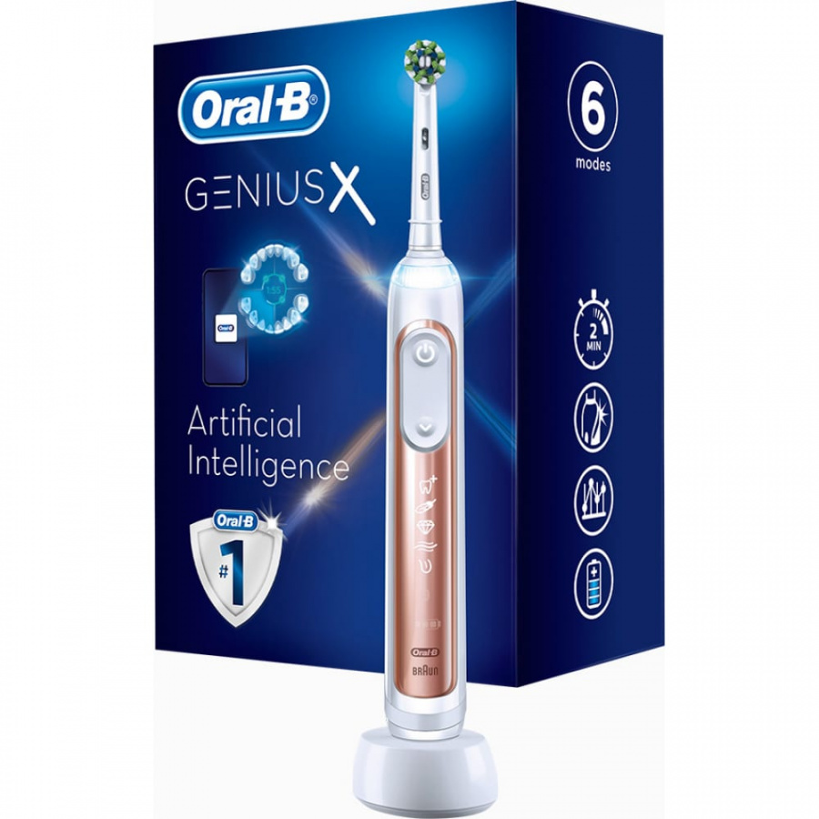 Электрическая зубная щетка ORAL-B GeniusX D706.513.6 Rose gold