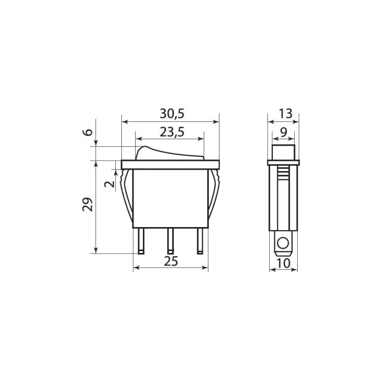 Клавишный переключатель TDM ELECTRIC YL-202-03 SQ0703-0025