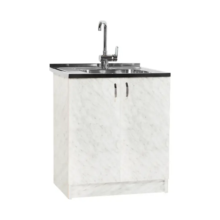 Тумба SANTREK 80*60 цвет карара (2 дверцы) (ЛДСП) 5871