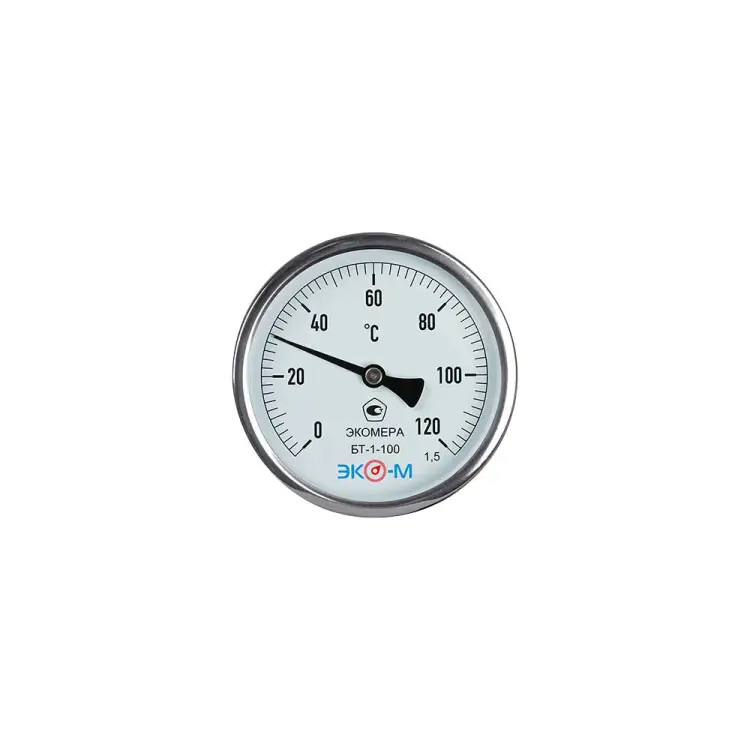 Биметаллический термометр ЭКО-М БТ-1-100 БТ-1-100-120С-L40