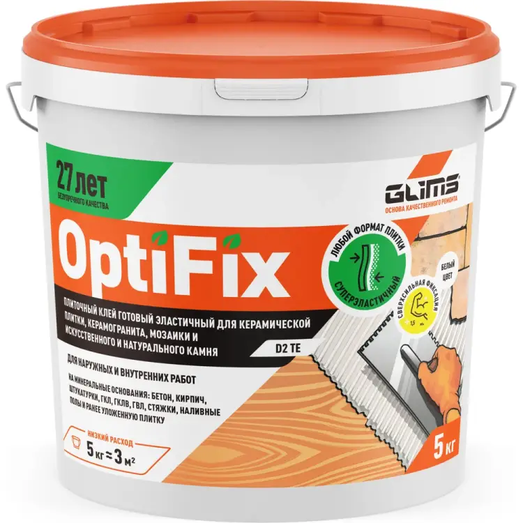 Плиточный клей GLIMS OptiFix О00012012 Плиточный клей GLIMS OptiFix О00012012