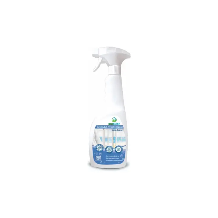 Средство для мытья стекол и зеркал BIOSOAP Glass cleaner 9150775