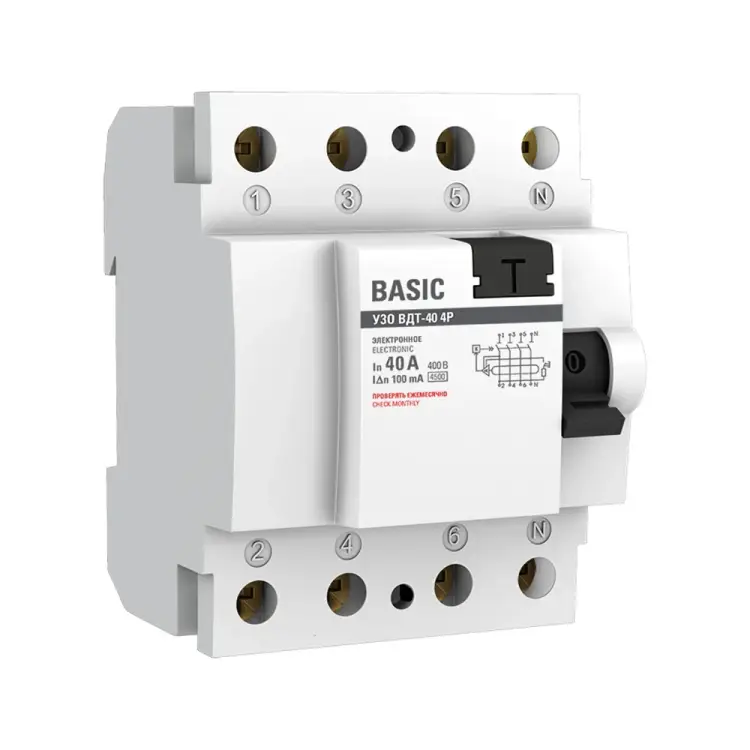 Электронное устройство защитного отключения EKF ВД-40 Basic elcb-4-40-100e-sim