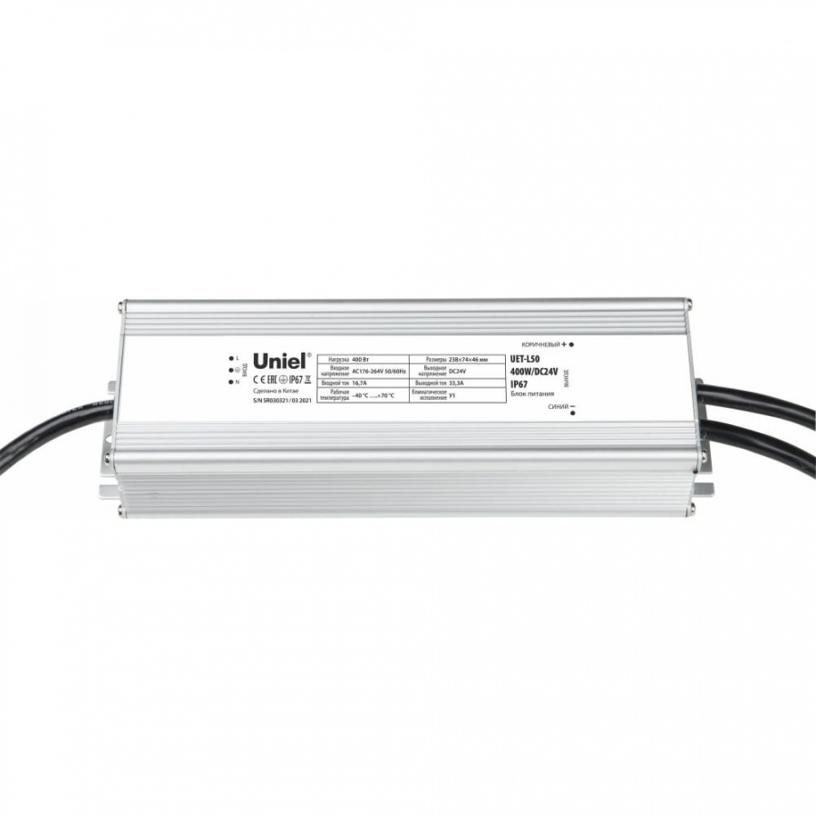 Блок питания для прожекторов линейных Uniel UET-L50 400W/DC24V
