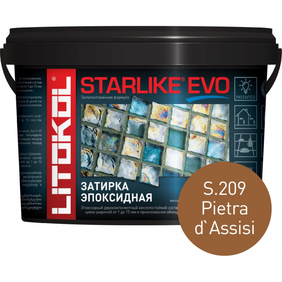 Эпоксидный состав для укладки и затирки мозаики LITOKOL STARLIKE EVO