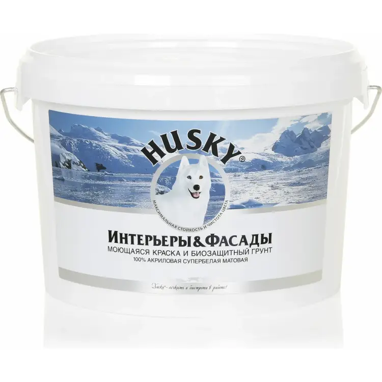 Моющаяся краска HUSKY Интерьеры и фасады 28764 Моющаяся краска HUSKY Интерьеры и фасады 28764