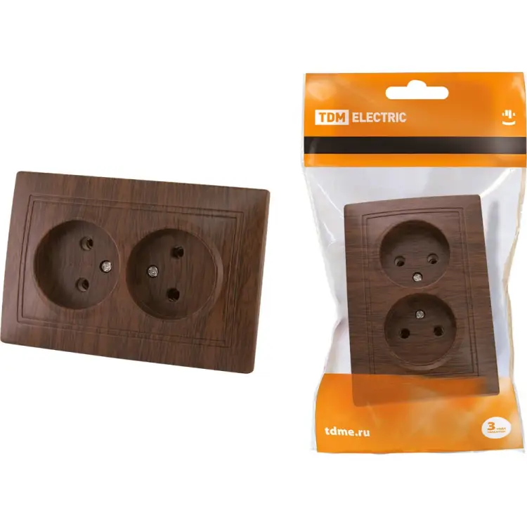 Двойная розетка TDM ELECTRIC ЭКО Таймыр SQ1814-0313