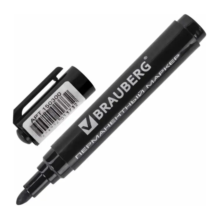 Нестираемый перманентный маркер BRAUBERG Classic 150300