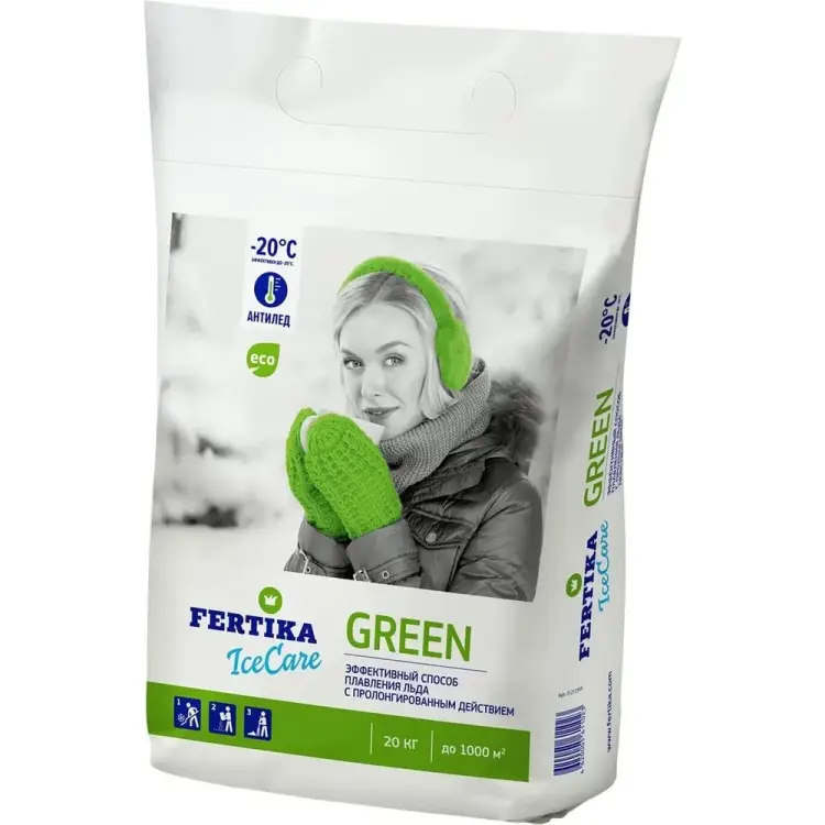 Антигололедный реагент Fertika Icecare Green Ф02561