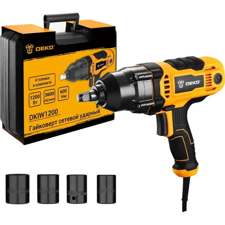 Сетевой ударный гайковерт DEKO DKIW1200 085-1125