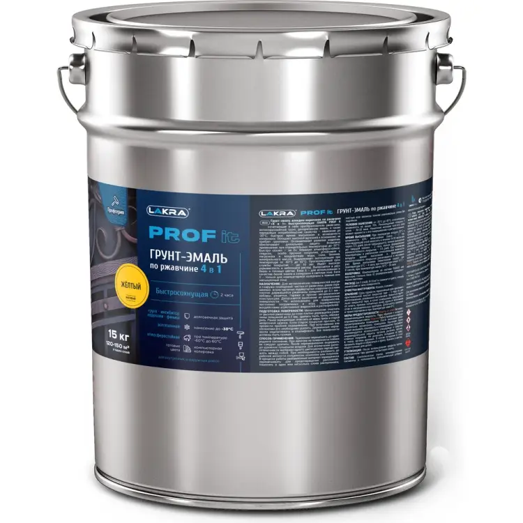 Быстросохнущая грунт-эмаль по ржавчине ЛАКРА Prof it 8311401 ЛА-00001621 Быстросохнущая грунт-эмаль по ржавчине ЛАКРА Prof it 8311401 ЛА-00001621
