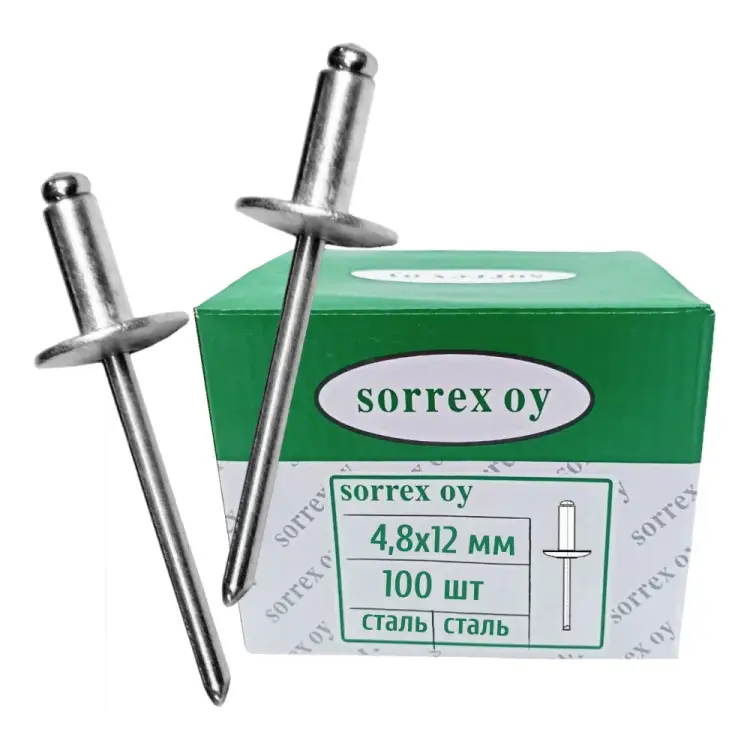 Заклепка SORREX 4.8х12х16 100 шт. SSLA 48120 100