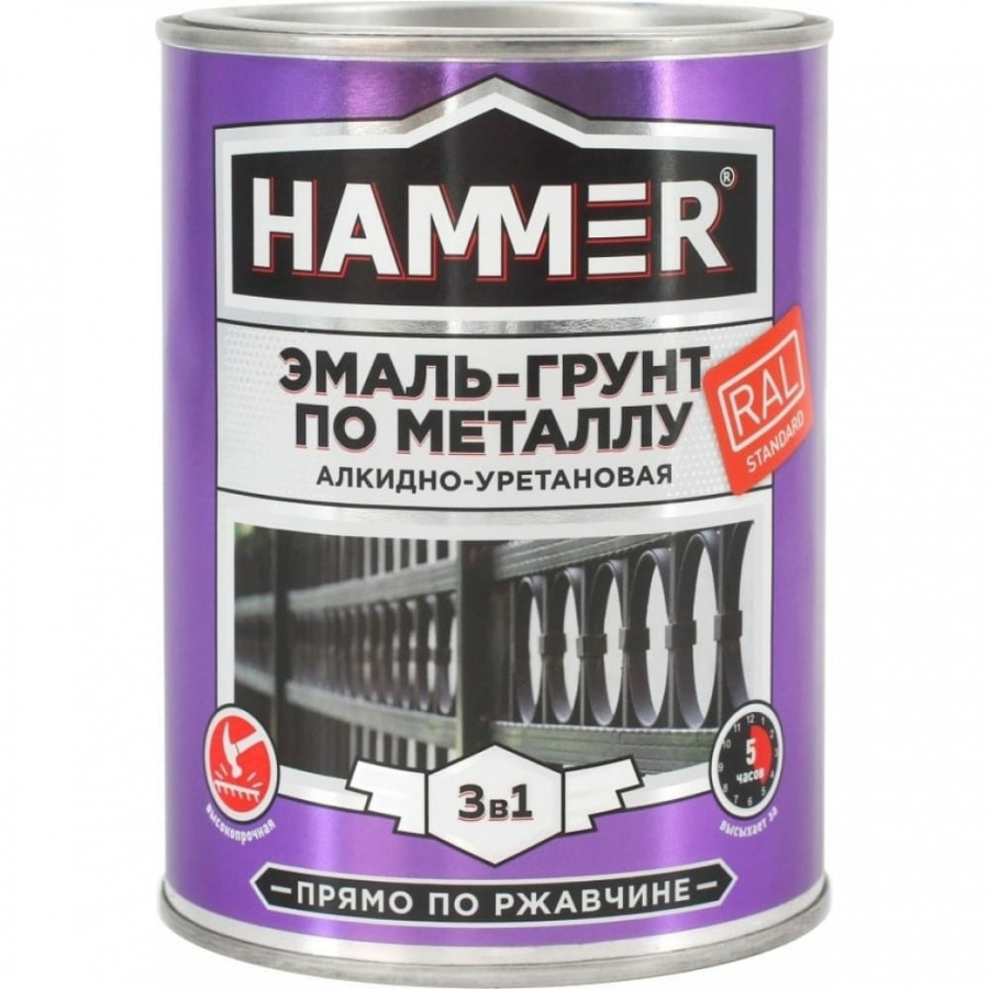 Эмаль-грунт по металлу Hammer ЭК000133628