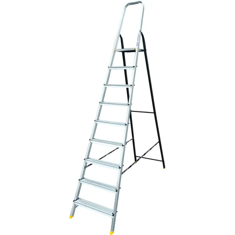 Усиленная комбинированная алюминиевая стремянка Алюмет АМS7809 Усиленная комбинированная алюминиевая стремянка Алюмет АМS7809