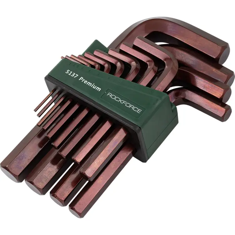 Набор Г-образных шестигранных ключей Rockforce RF-5137 PREMIUM(61351) Набор Г-образных шестигранных ключей Rockforce RF-5137 PREMIUM(61351)