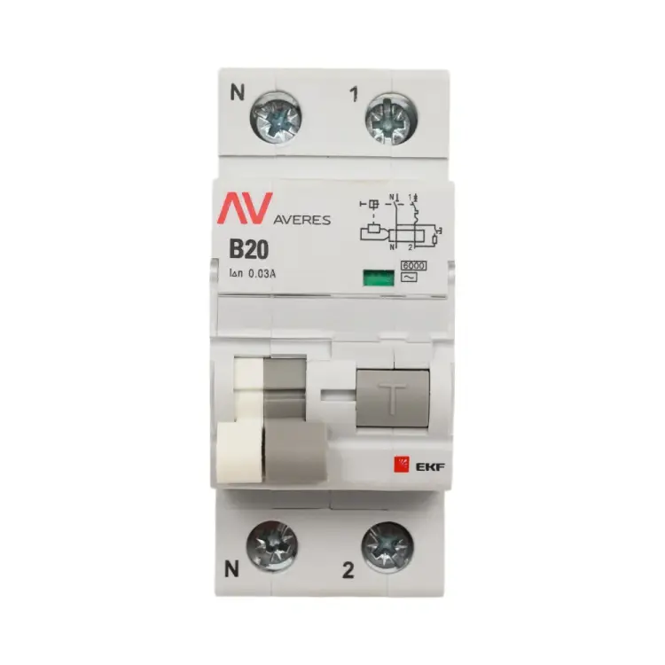 Дифференциальный автомат EKF AVERES DVA-6 rcbo6-1pn-20B-30-ac-av