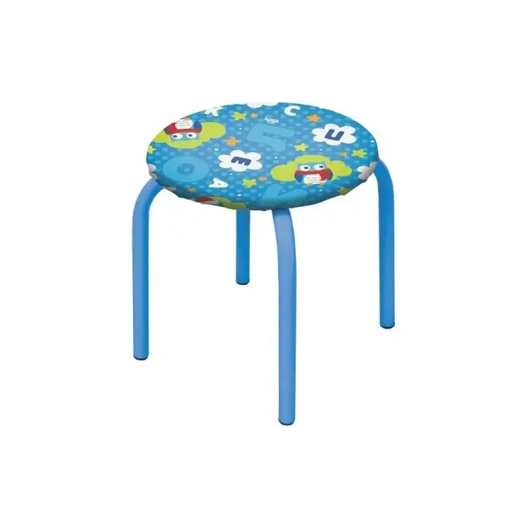Детский табурет Nika ТМ/3 с совятами на синем