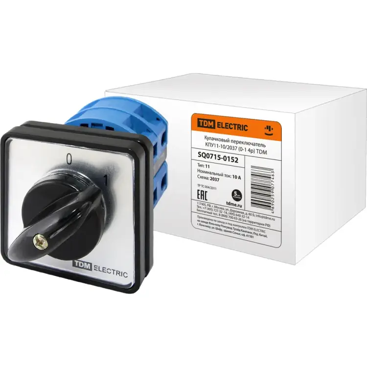 Кулачковый переключатель TDM ELECTRIC КПУ11-10/2037 SQ0715-0152