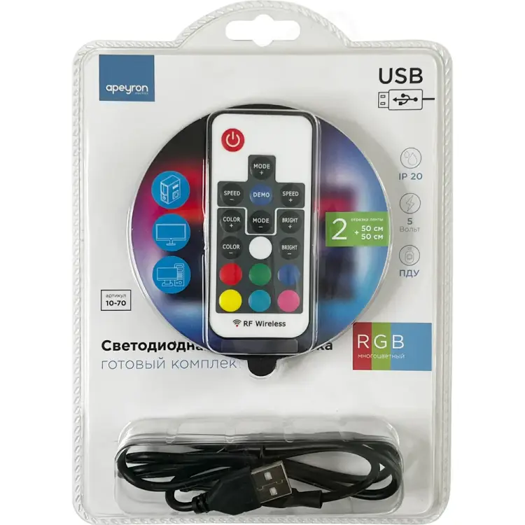 ТВ подсветка Apeyron 10-70