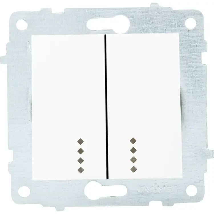 Механизм 2-клавишного выключателя OVIVO 600-000201-203