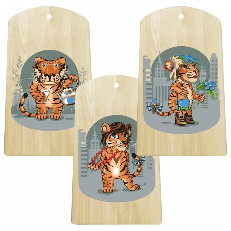 Разделочная доска МУЛЬТИДОМ Тигр Кайфолов MT88-407