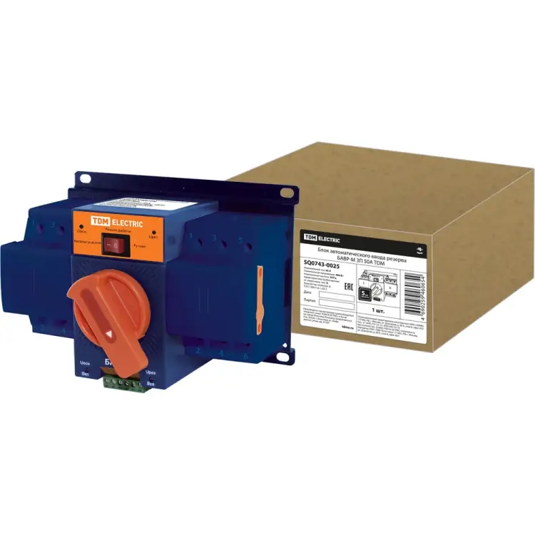 Блок автоматического ввода резерва TDM ELECTRIC БАВР-М 3П 50А SQ0743-0025