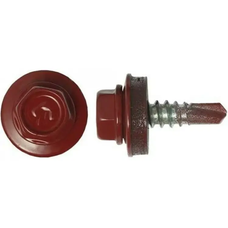 Кровельный саморез Госкреп 4.8х28 RAL3005 красное вино (70 шт.) КР.192886