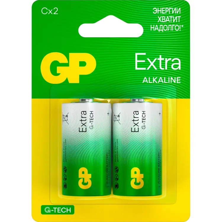 Алкалиновые батарейки GP Extra Alkaline 14AXNEW-2CR2