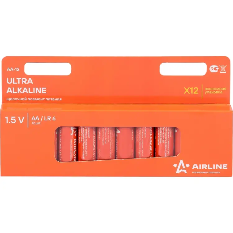 Щелочные батарейки Airline AA-12