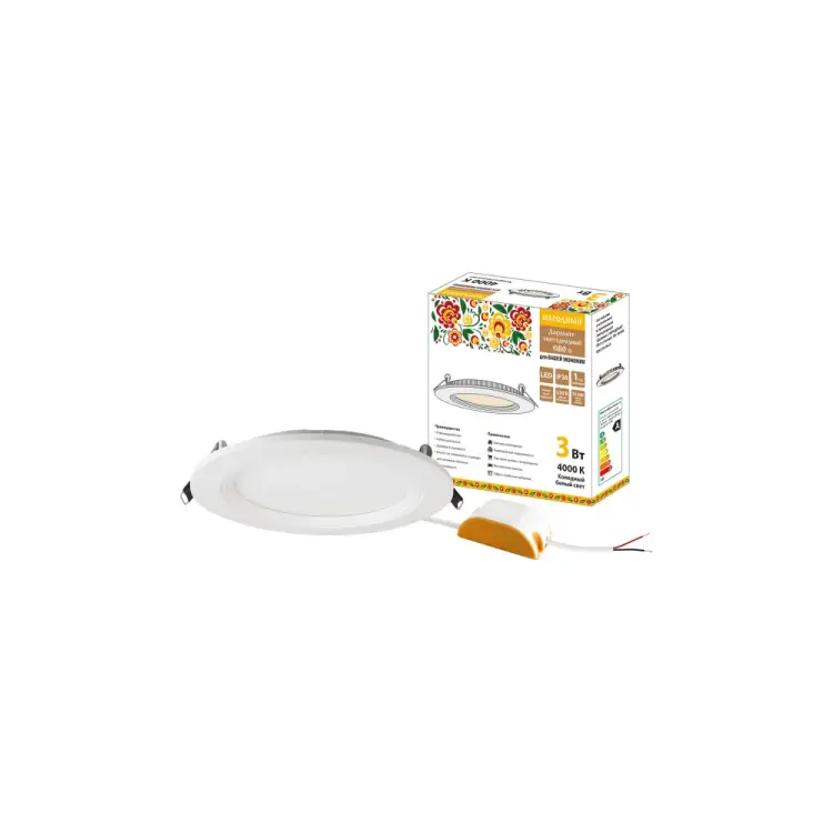 Ультратонкий встраиваемый светодиодный светильник TDM ELECTRIC Даунлайт НАРОДНЫЙ СВО SQ0329-0523