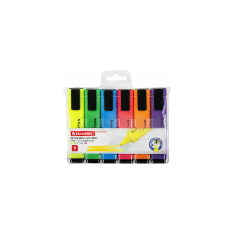 Набор текстовыделителей BRAUBERG ORIGINAL NEON 152216