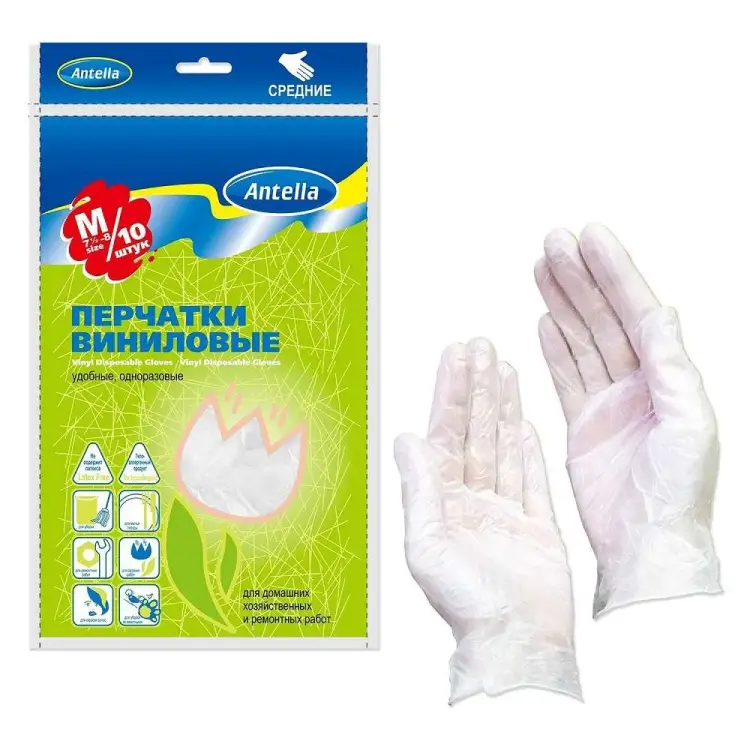 Виниловые перчатки ANTELLA 70103