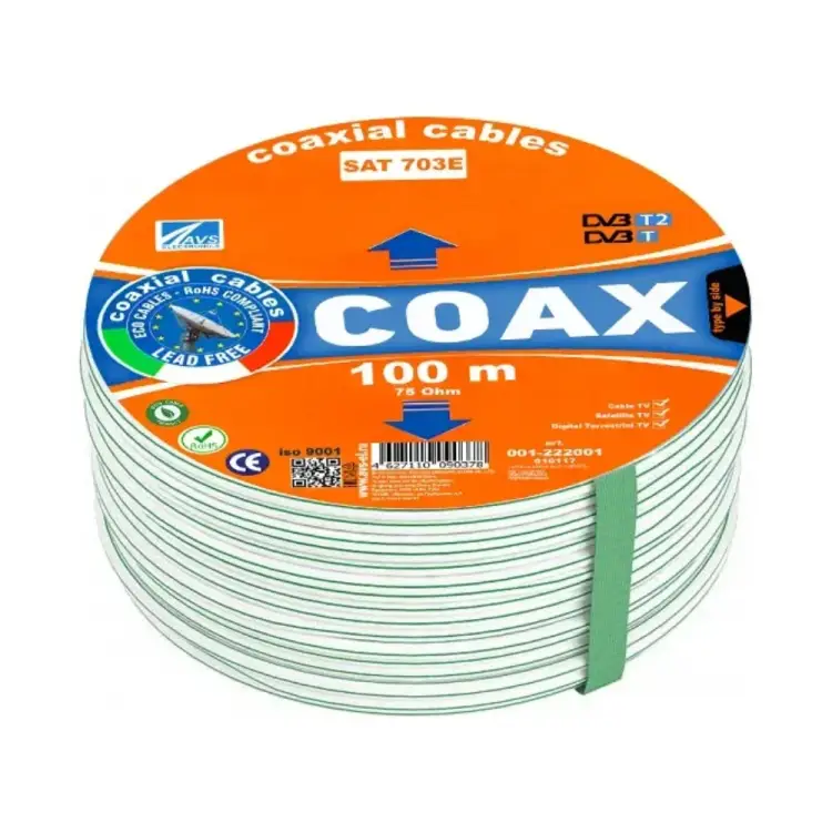 Коаксиальный телевизионный кабель Ripo 001-222001/ 010117 Коаксиальный телевизионный кабель Ripo 001-222001/ 010117