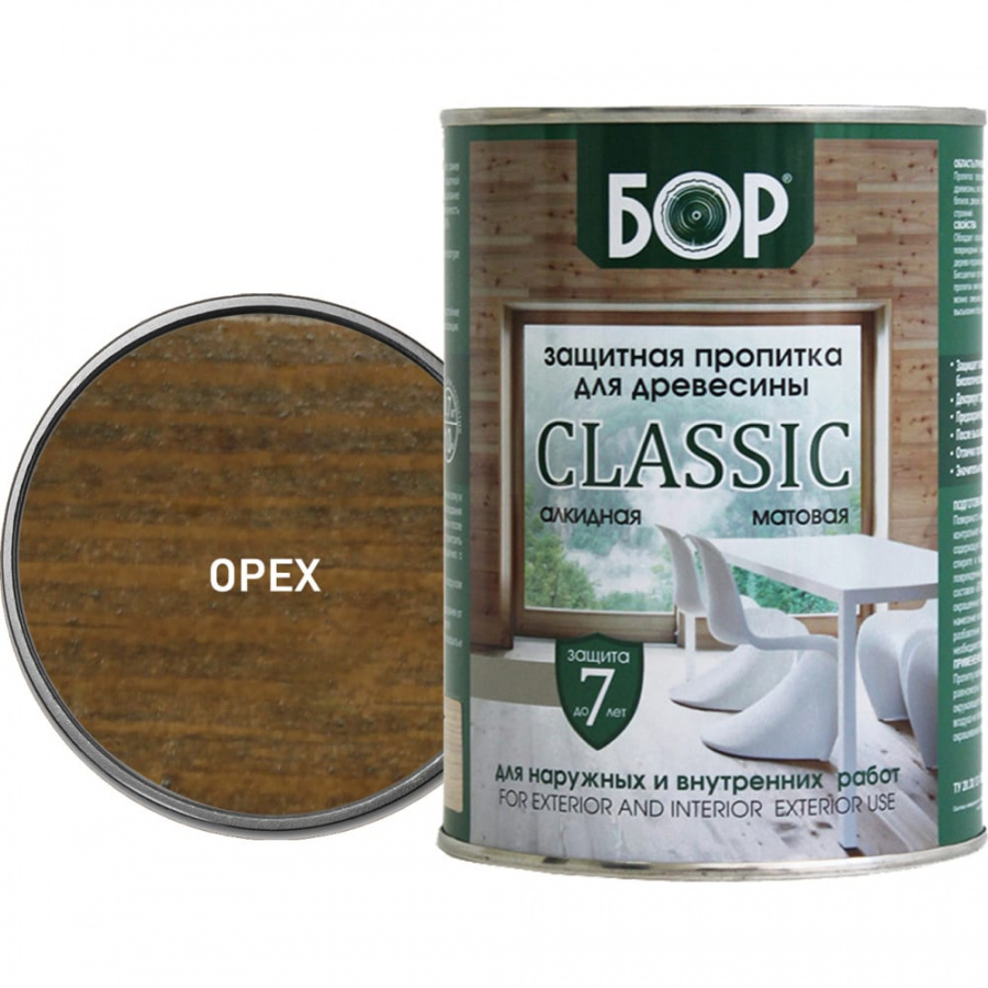 Защитная пропитка для древесины Бор CLASSIC