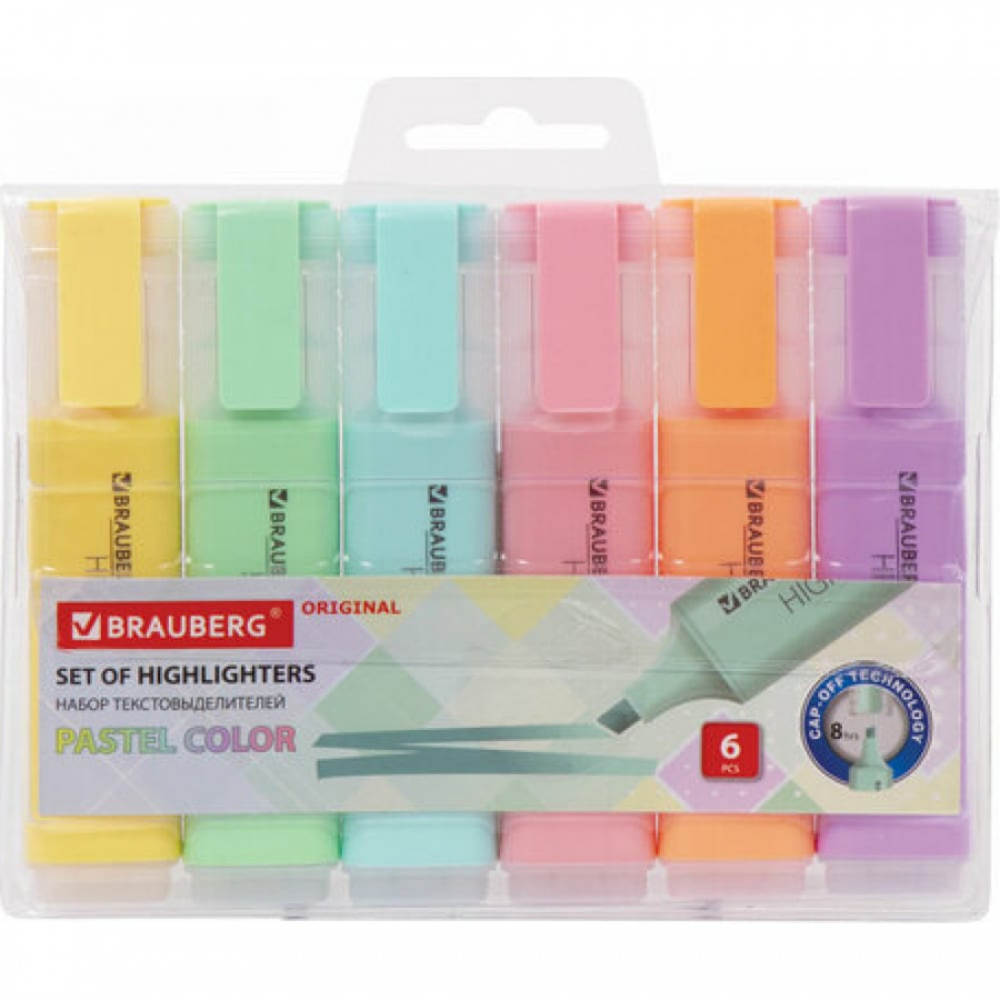 Текстовыделители BRAUBERG ORIGINAL PASTEL