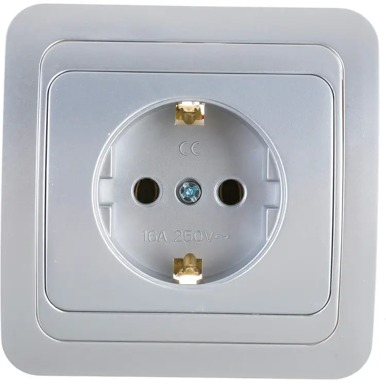 Одноместная розетка Smartbuy Марс SBE-02s-16-S1-Z-c