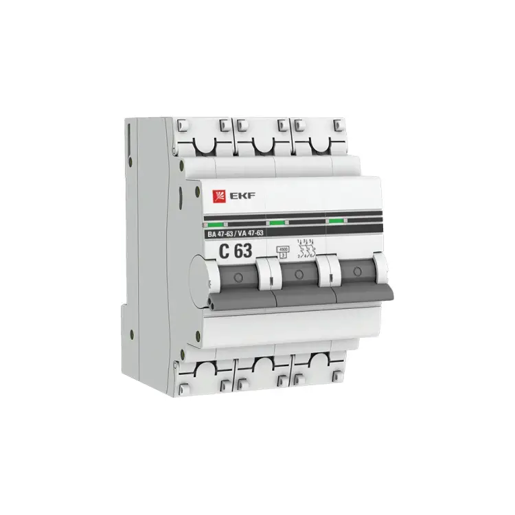 Автоматический трехполюсный автомат EKF 6А PROxima 958575